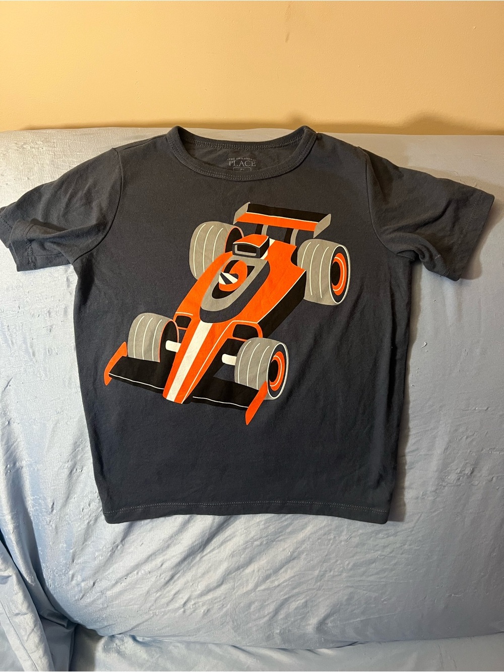 The Children's Place Dark Gray Tee with Orange Graphic